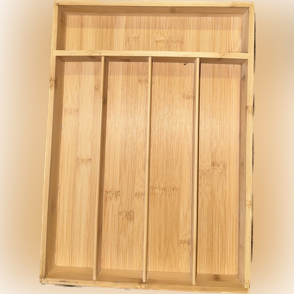 Wooden Drawer Organizer Tray for Kitchen Silverware / Utensils